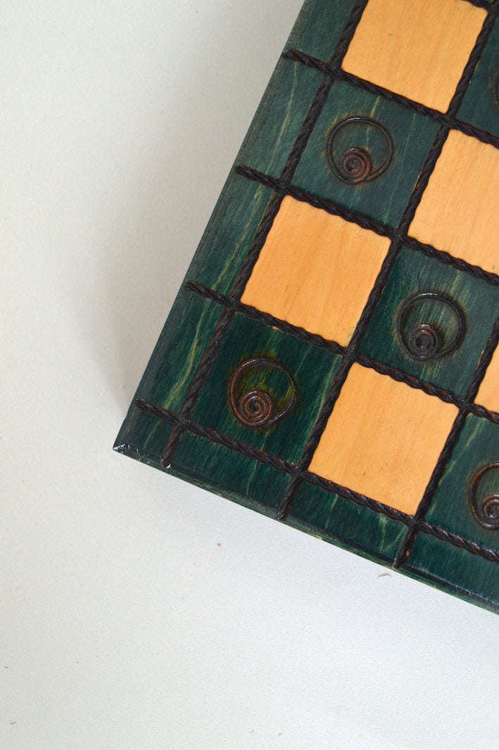 jeu de dames en bois