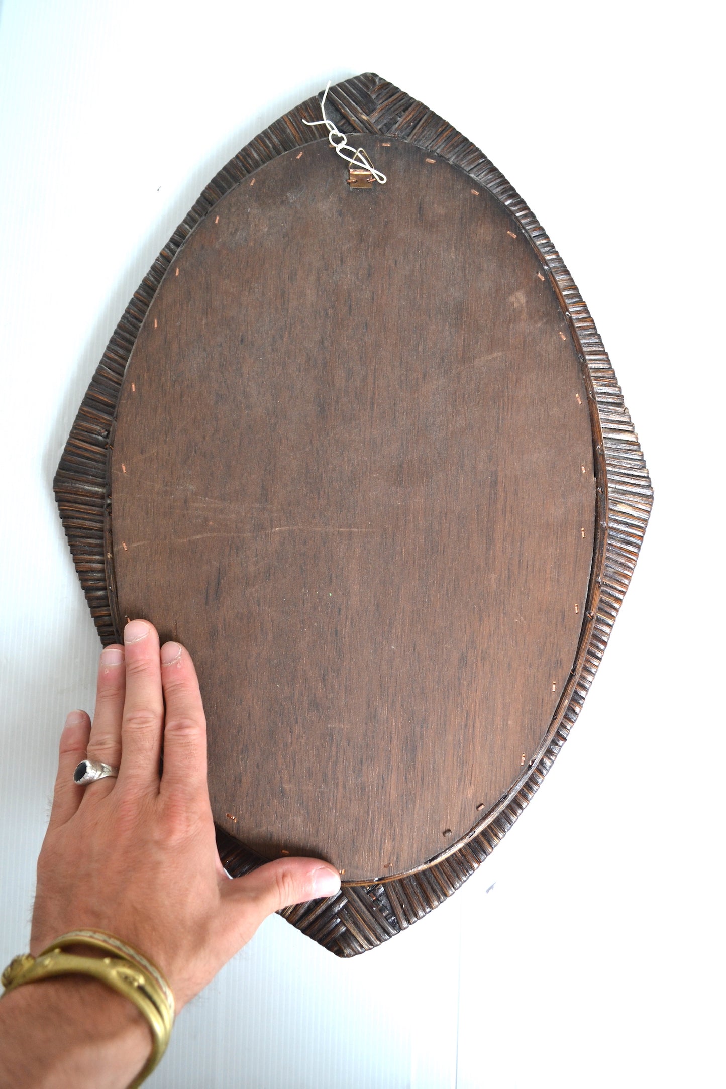 Miroir en rotin