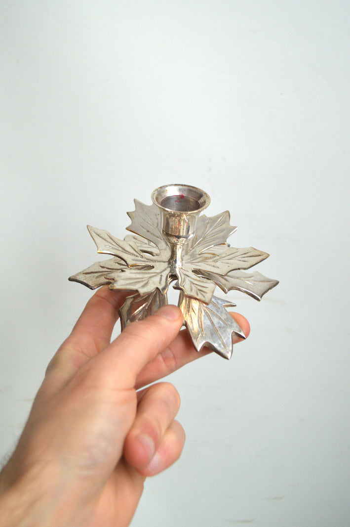 Bougeoirs feuilles de houx