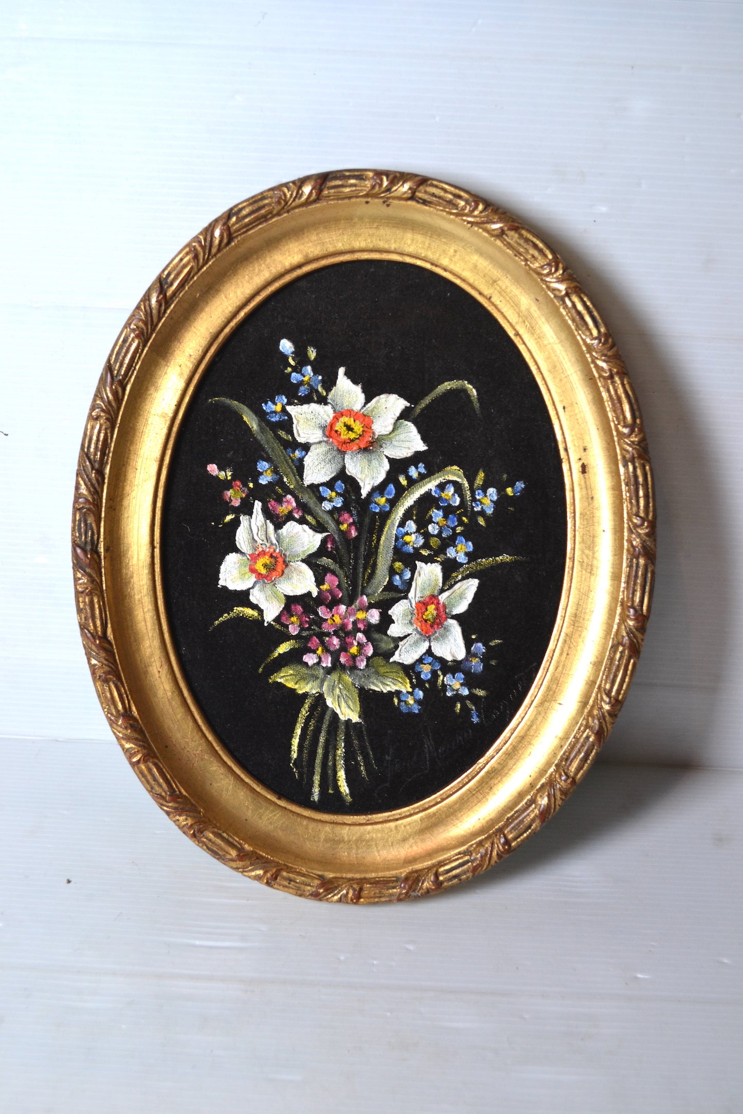 Cadre oval doré