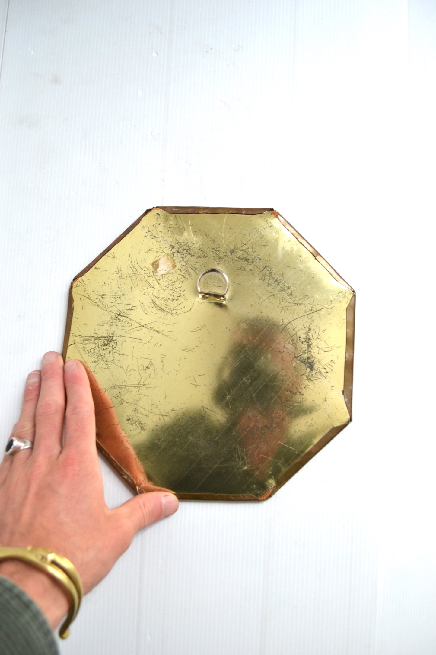 Miroir marocain octogonal en laiton