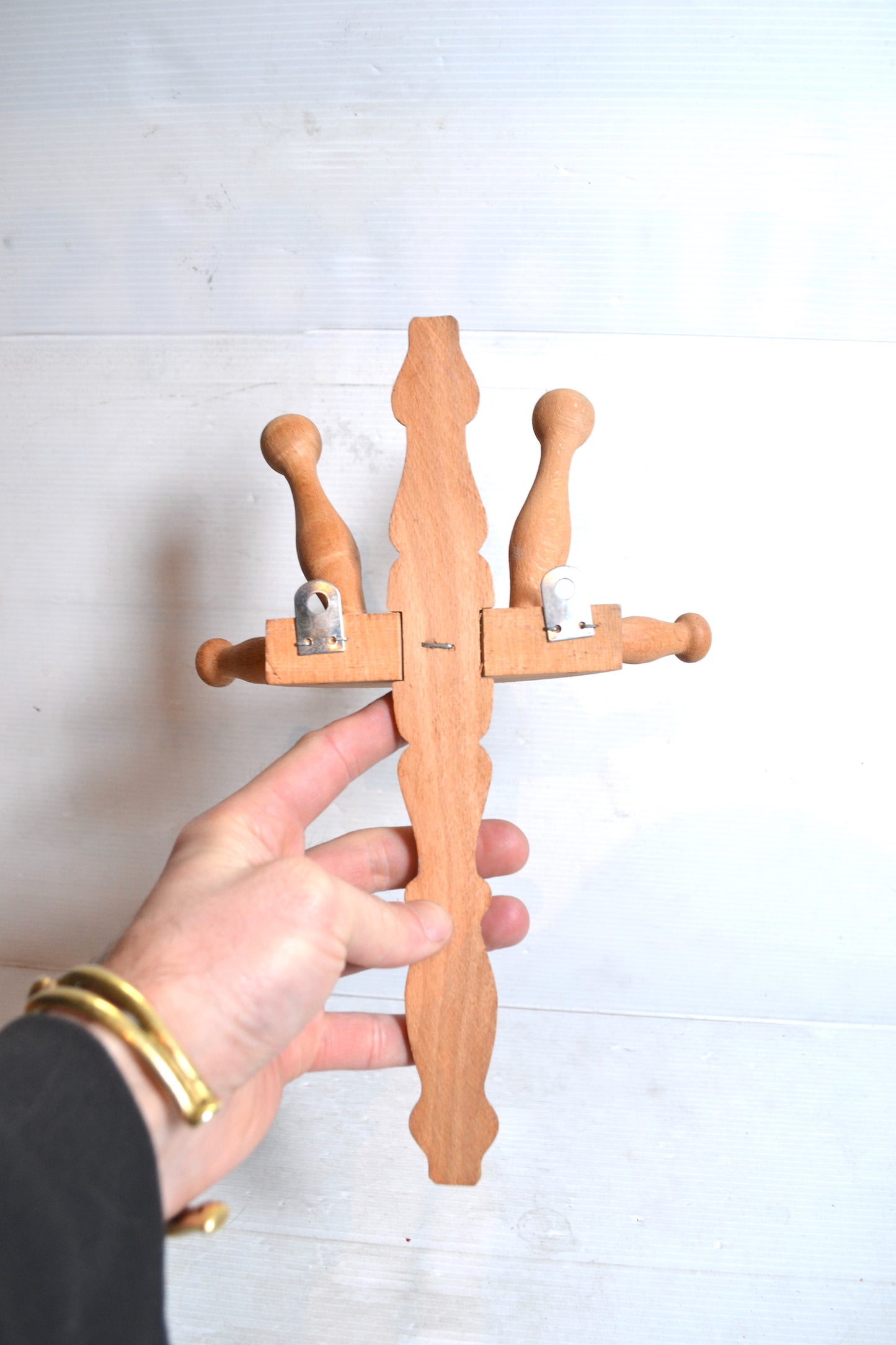 Portemanteau mural en bois