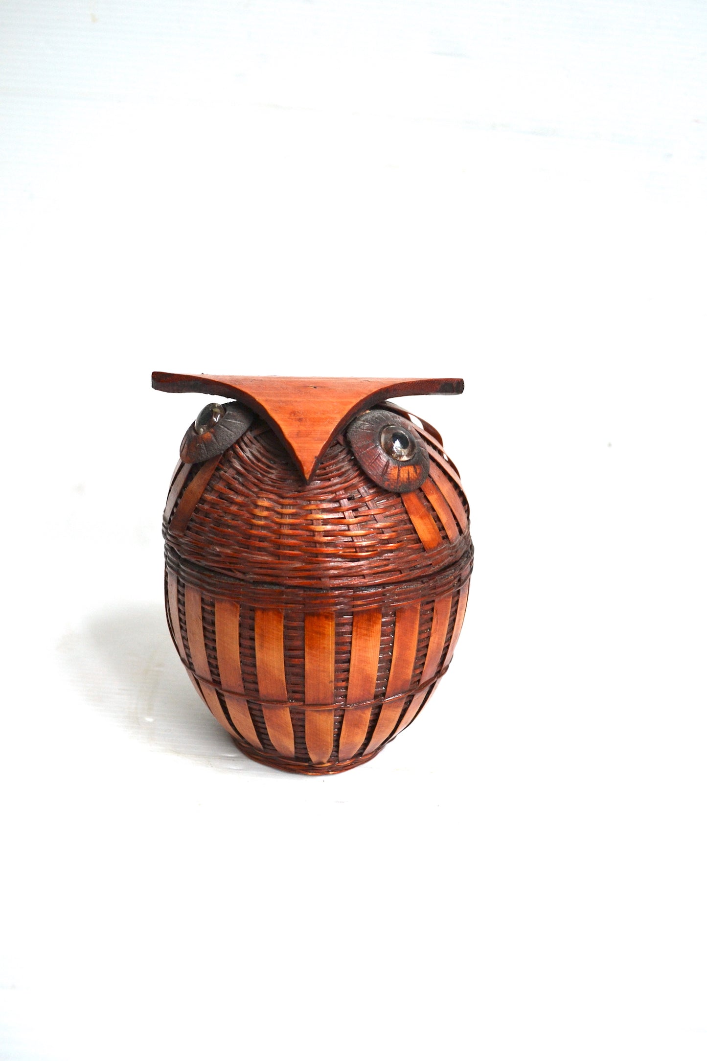 Boîte Hibou en rotin