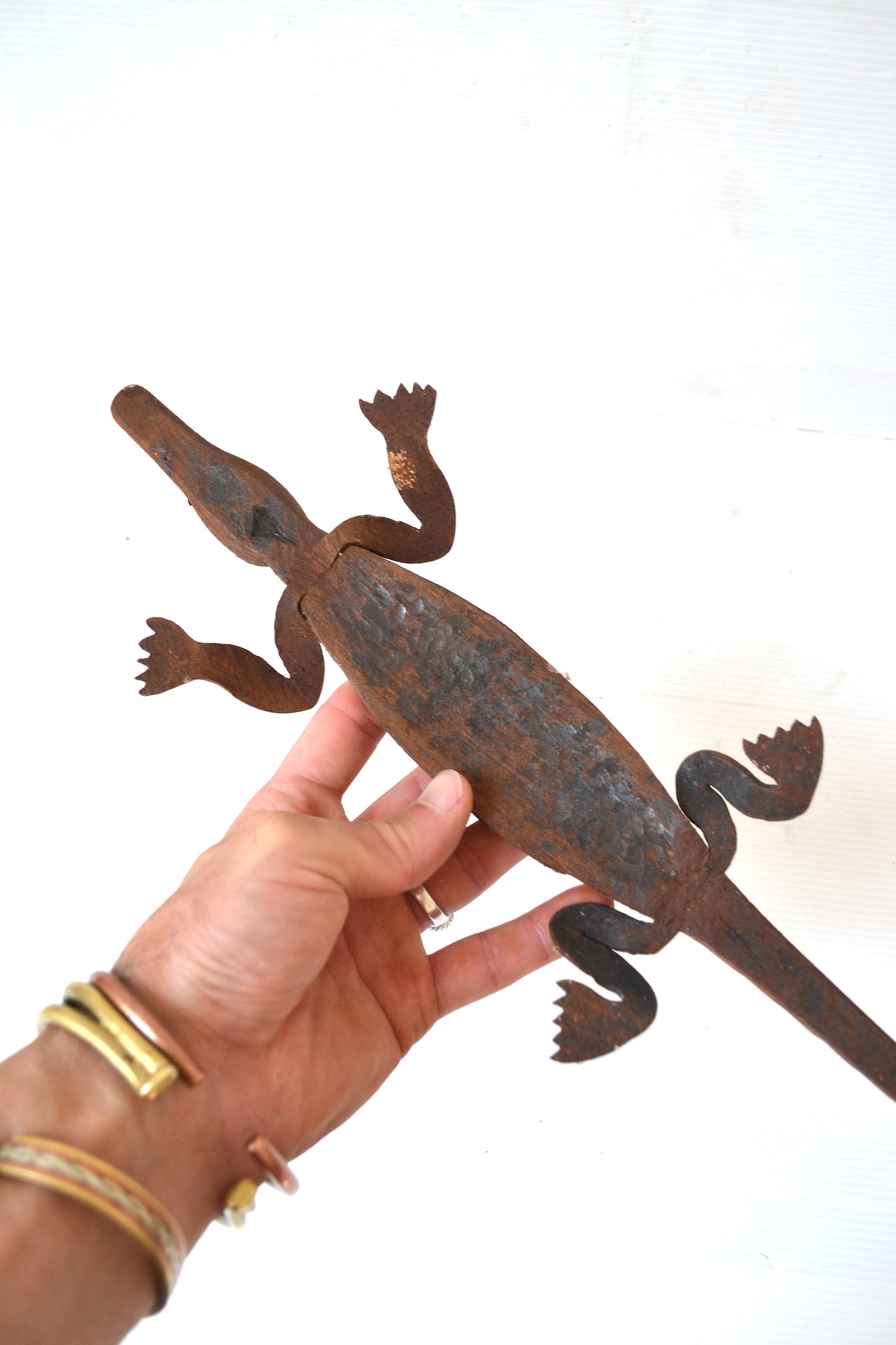 Crocodile en fonte