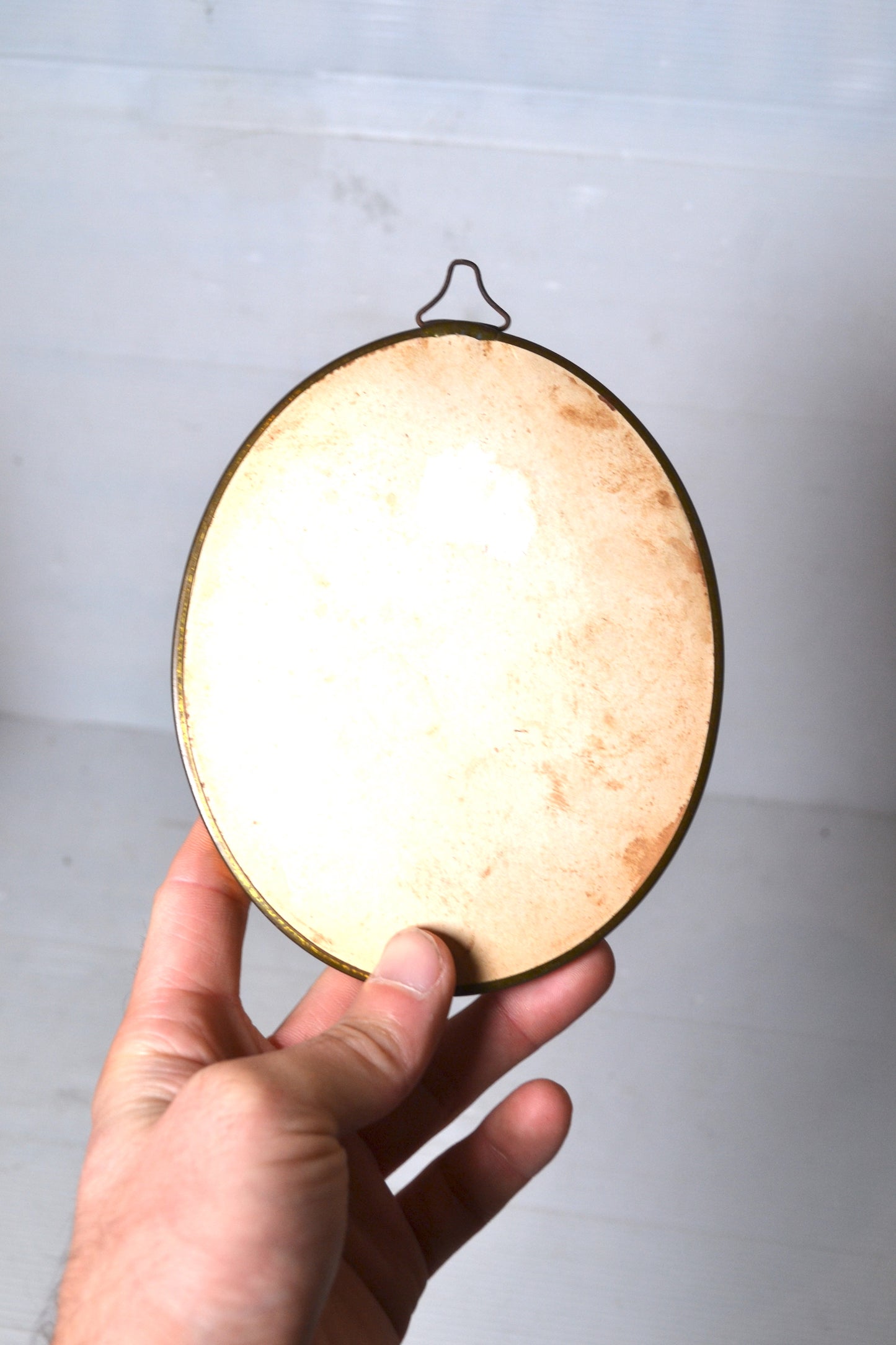 Cadre bombé religieux Christ au cœur flamboyant