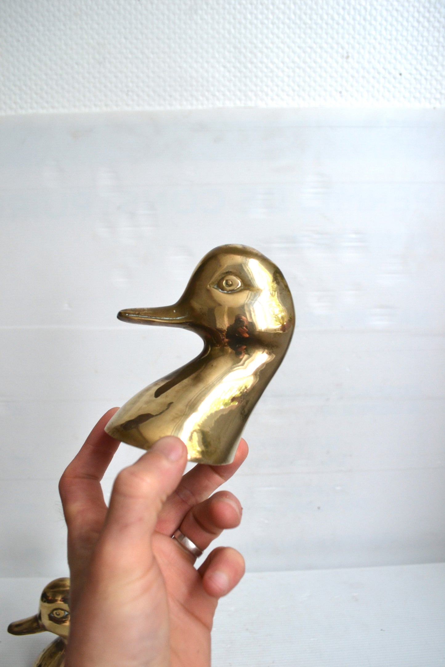 Serre-livres Canards en Laiton