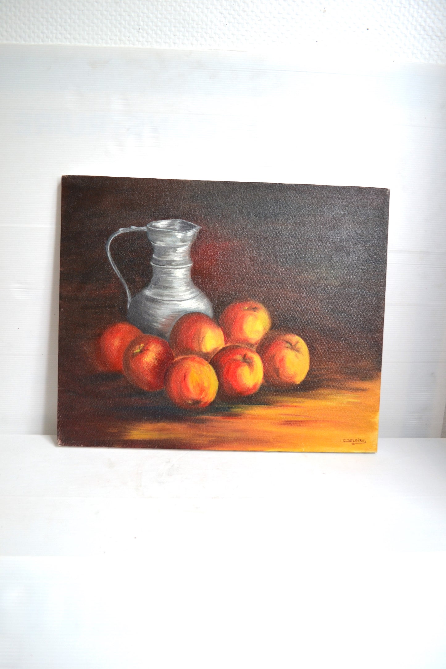 Huile sur toile nature morte