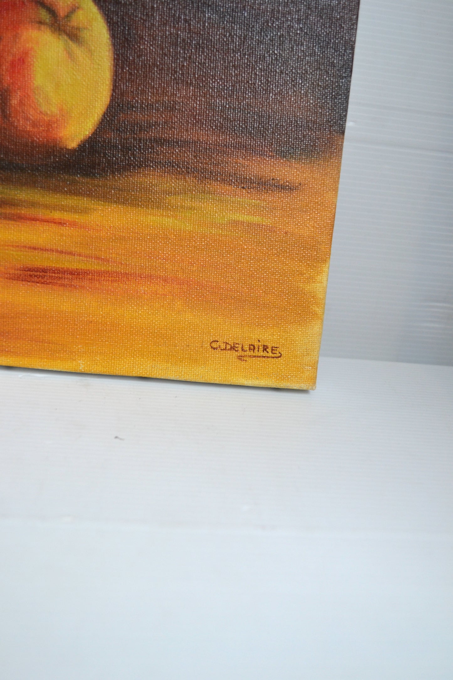 Huile sur toile nature morte