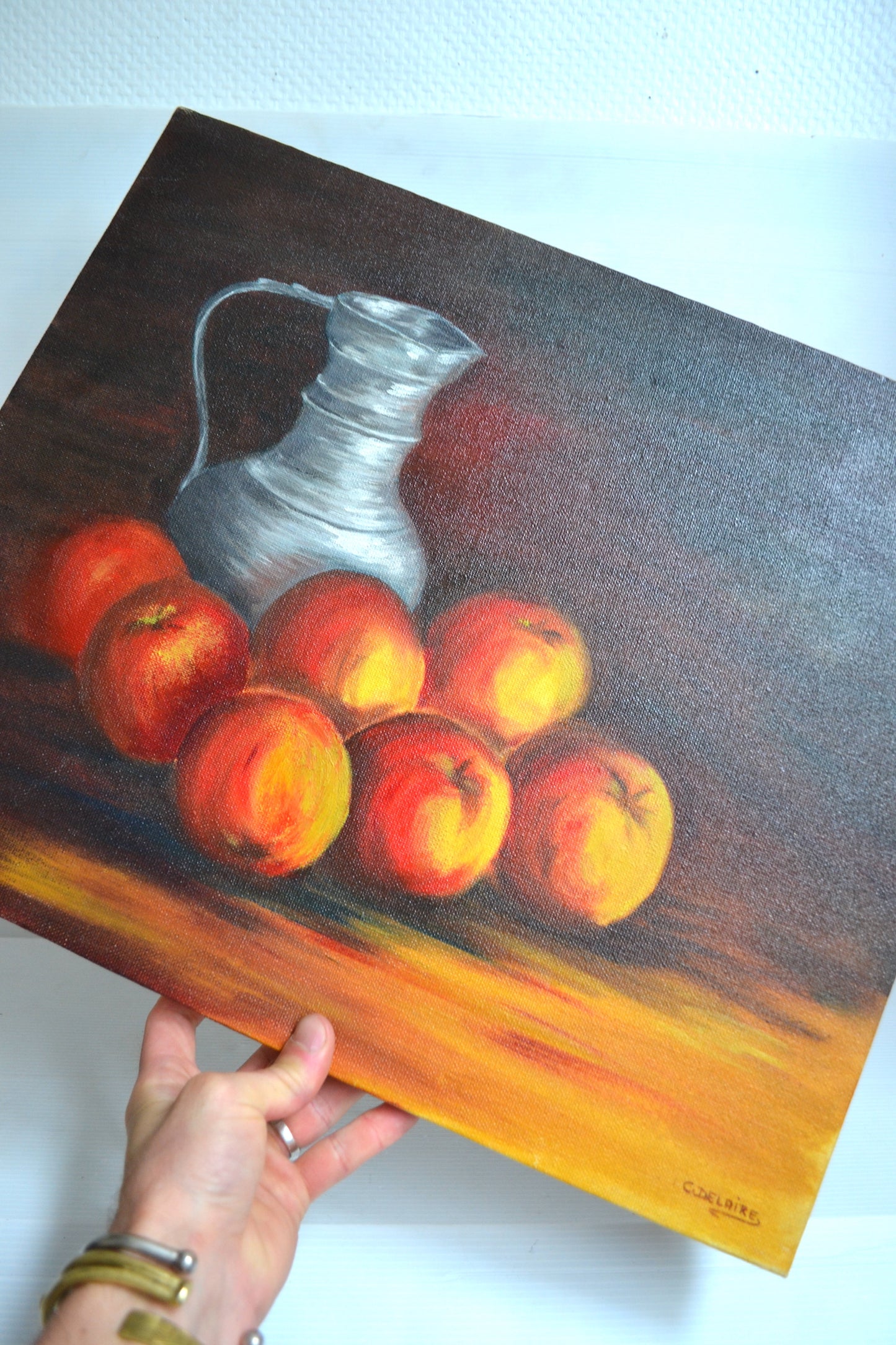 Huile sur toile nature morte