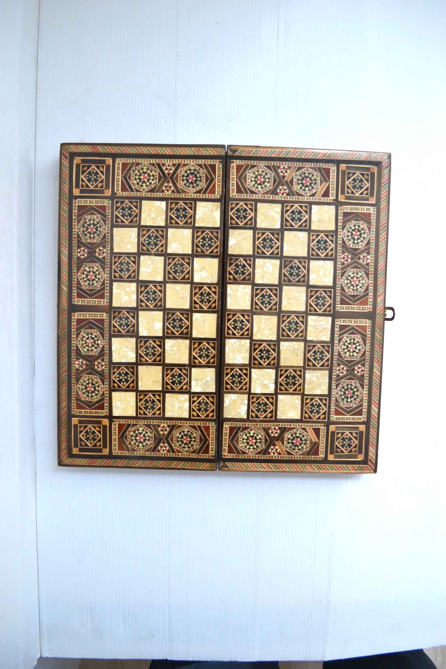 Jeu de Backgammon en marqueterie
