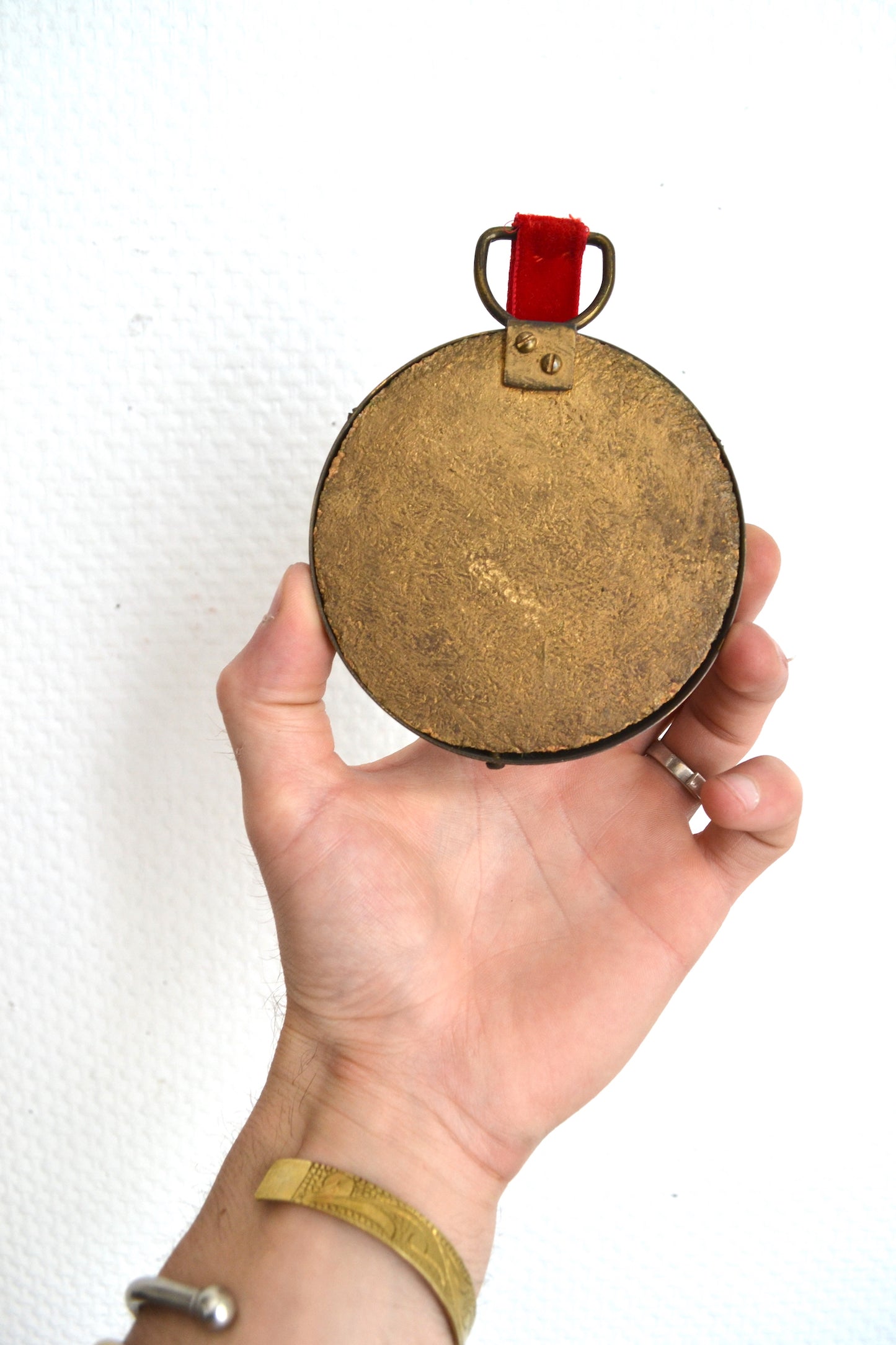 Petit miroir bombé vintage