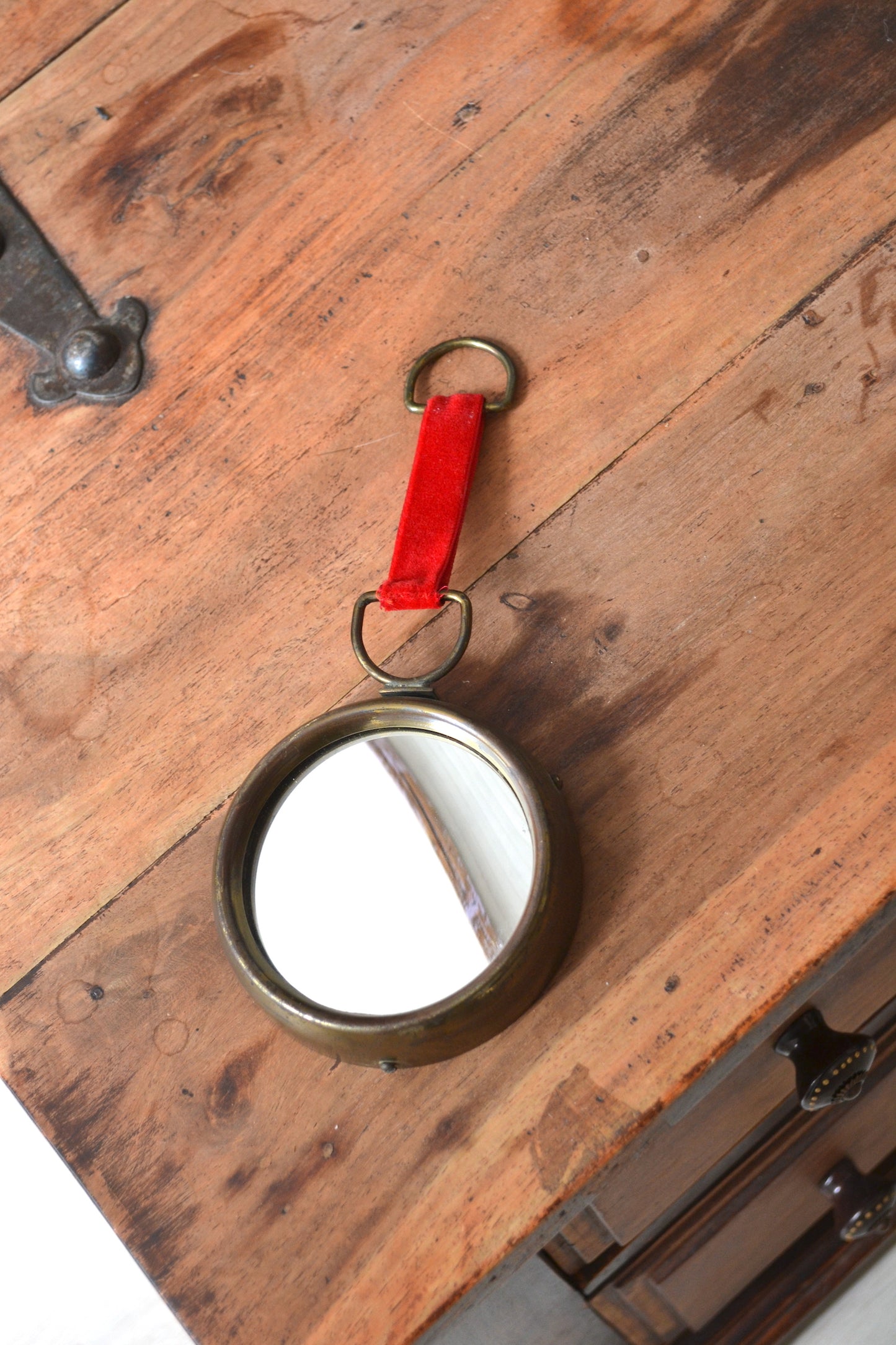 Petit miroir bombé vintage