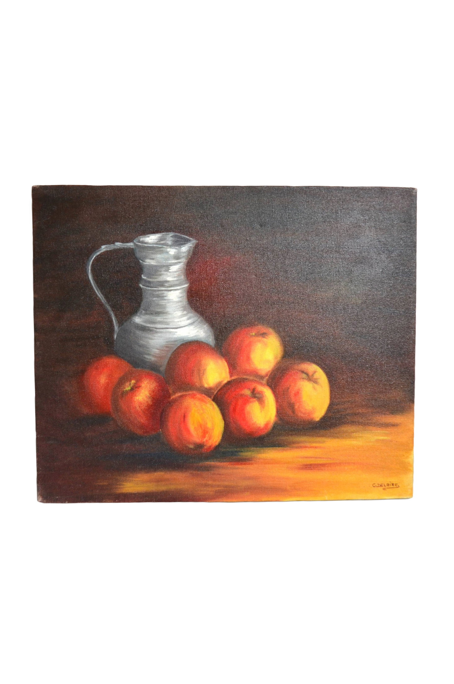 Huile sur toile nature morte