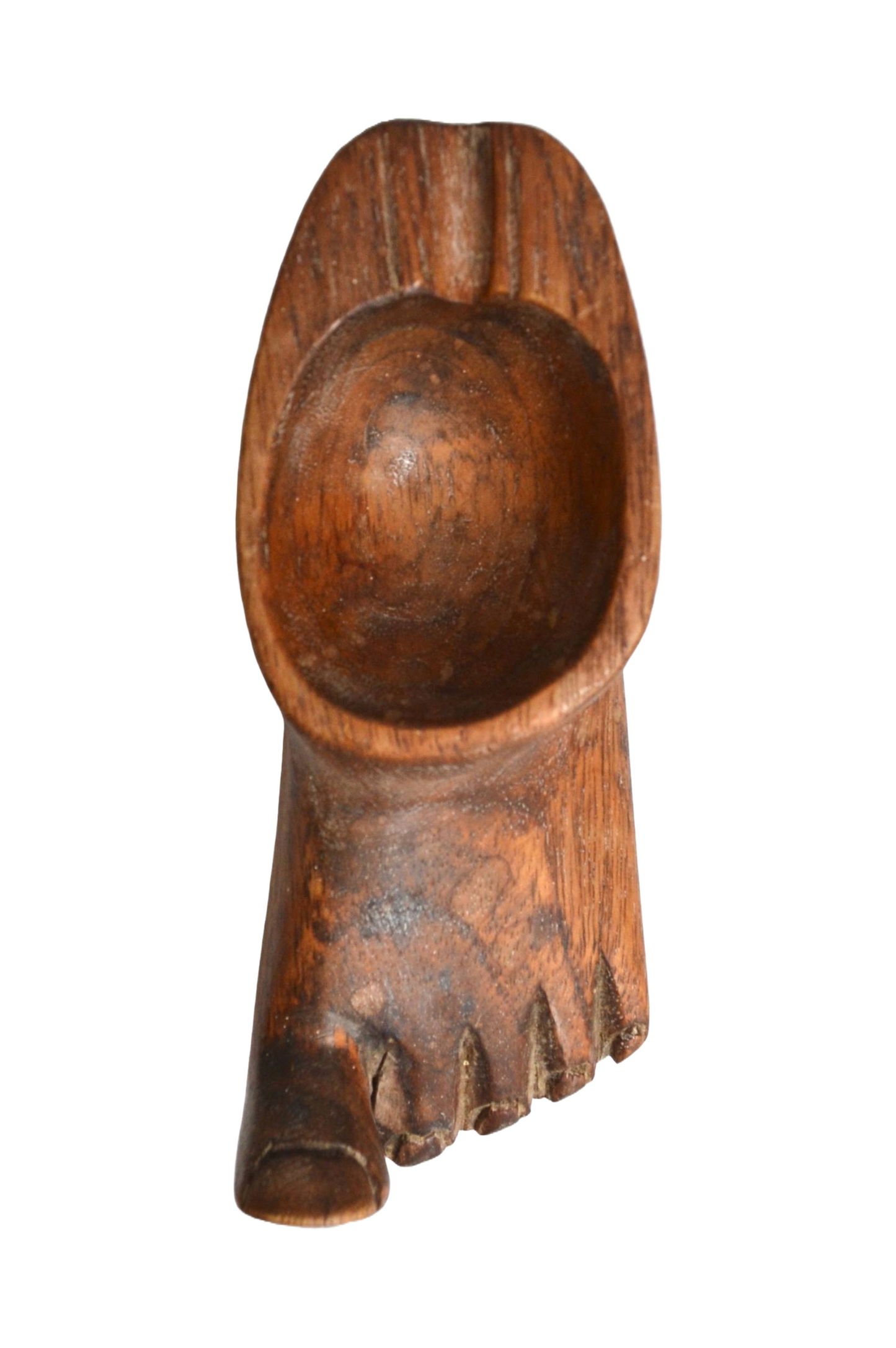 Cendrier pied en bois sculpté