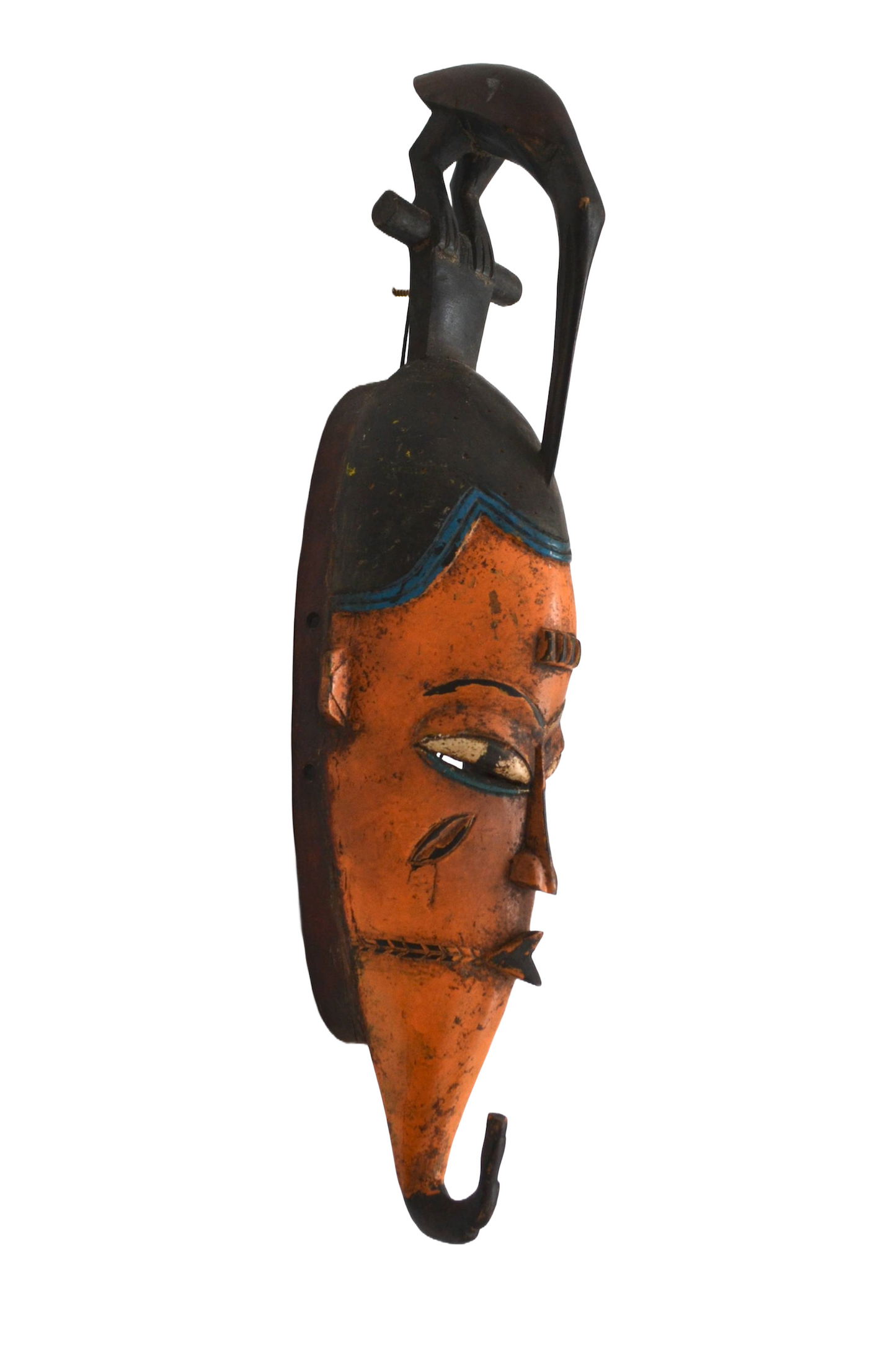 Masque Sénoufo en bois sculpté Côte d'Ivoire