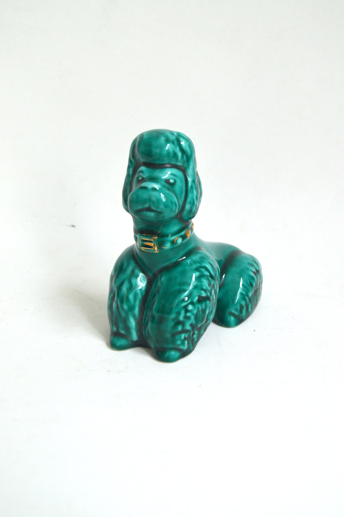 ancien caniche en céramique