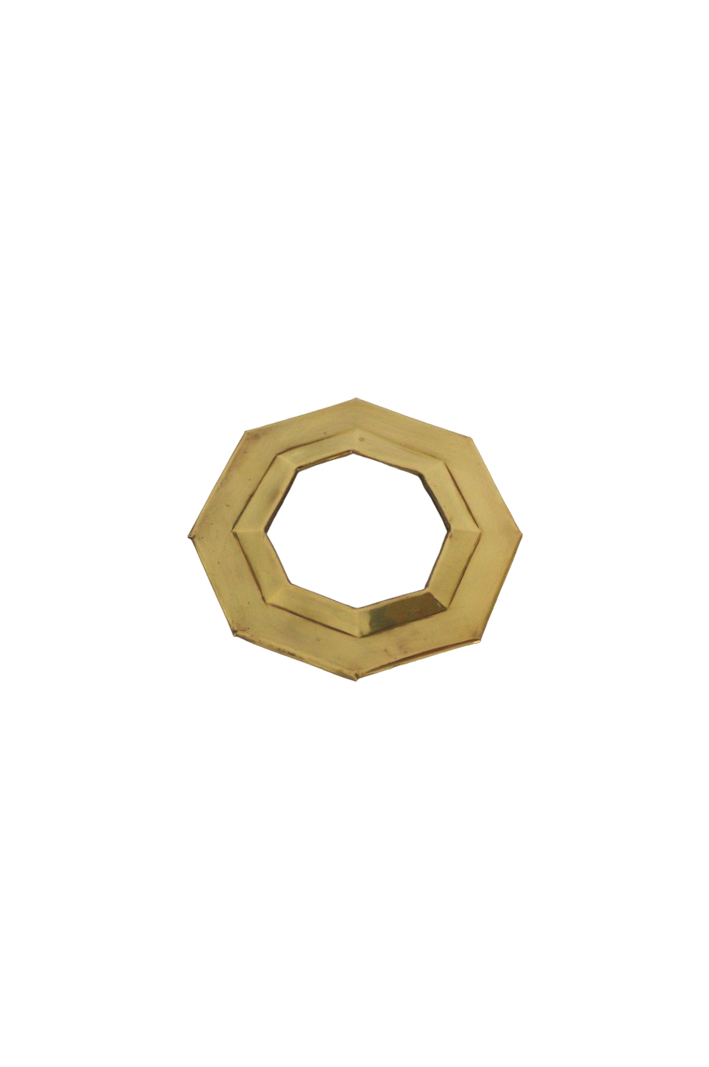 miroir octogonal en laiton