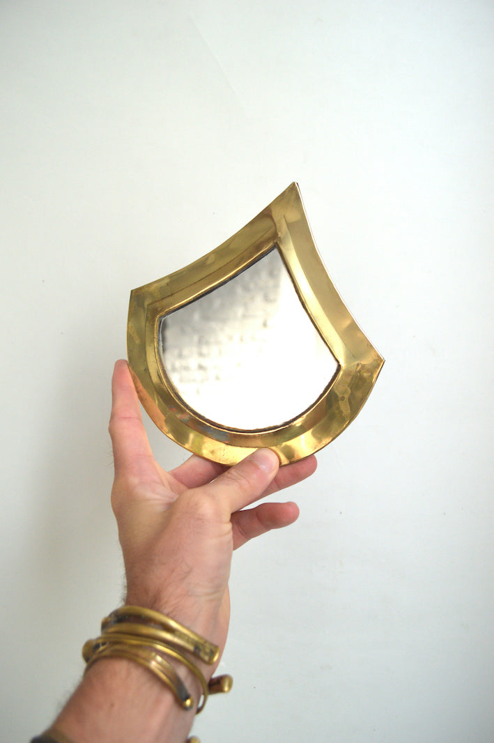 ancien petit miroir doré