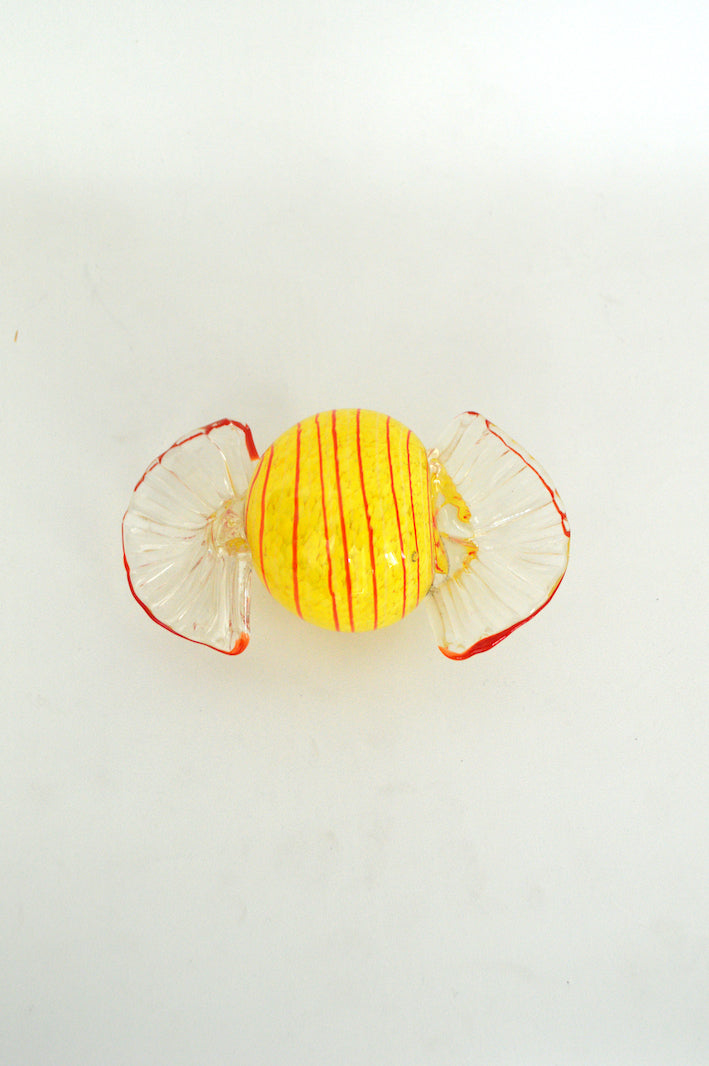 bonbon en verre jaune