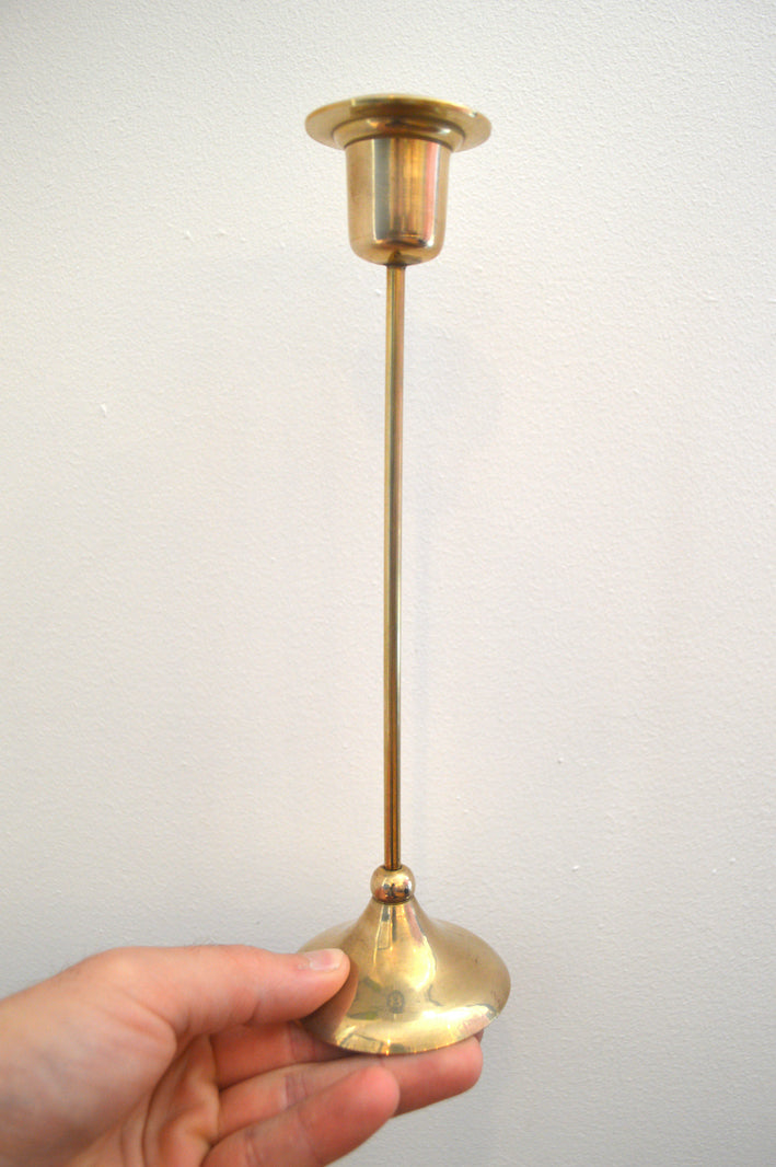 Trio de bougeoirs en laiton