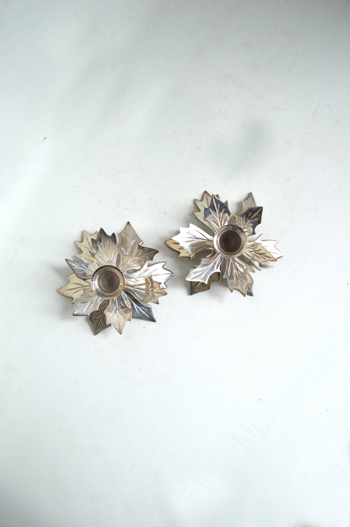 bougeoir feuille de houx