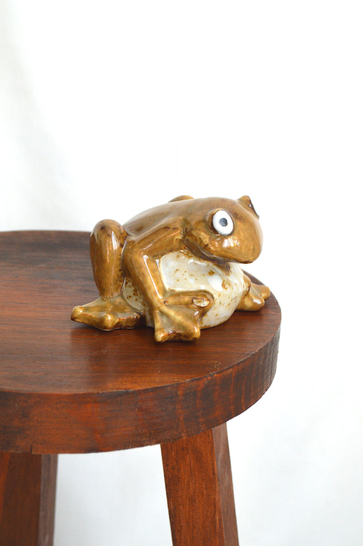 grenouille décorative en grès
