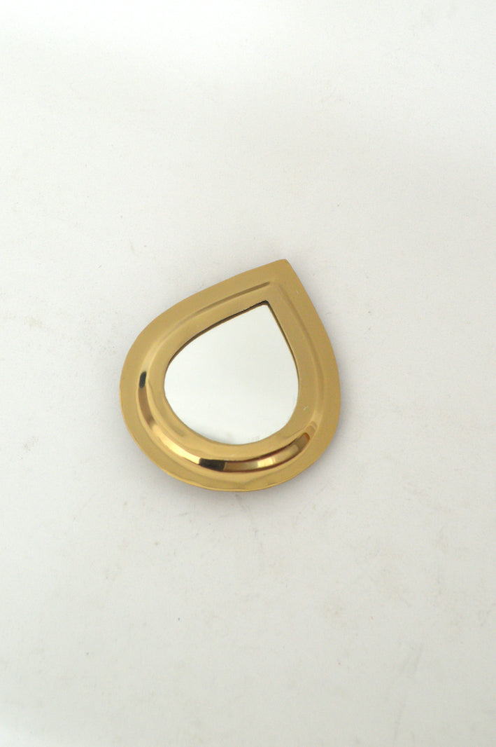 petit miroir goutte doré