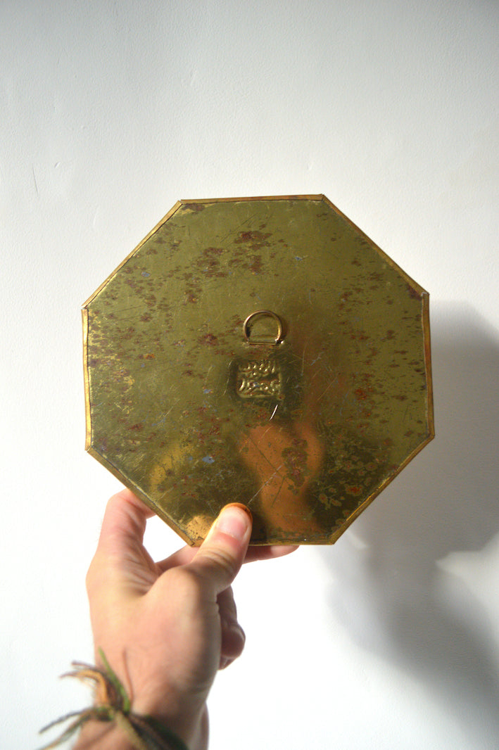 Miroir octogonal en laiton