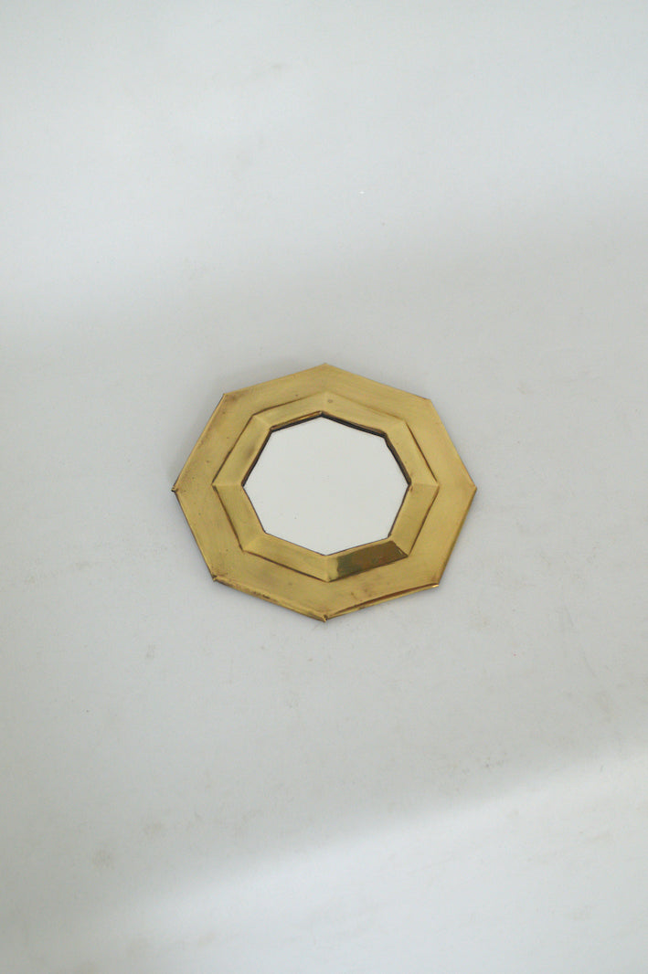 Miroir octogonal en laiton
