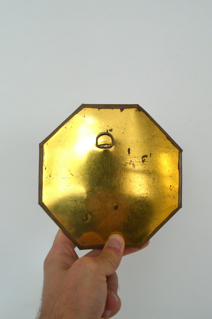 Miroir octogonal en laiton