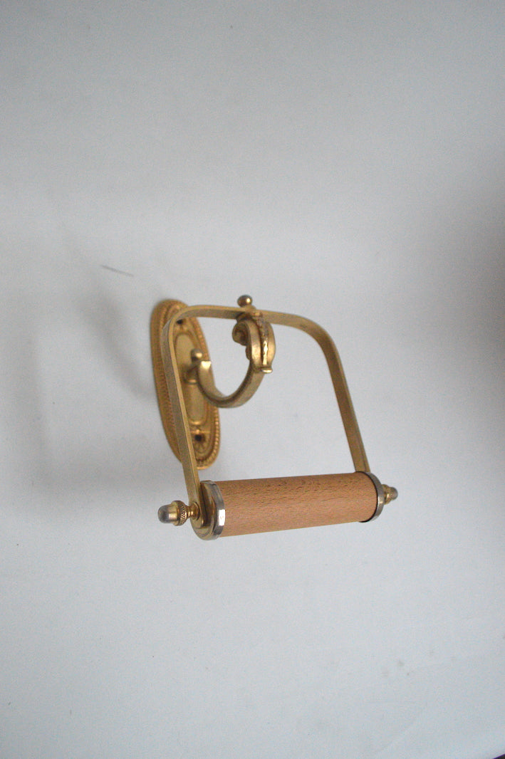 porte papier toilette métal doré