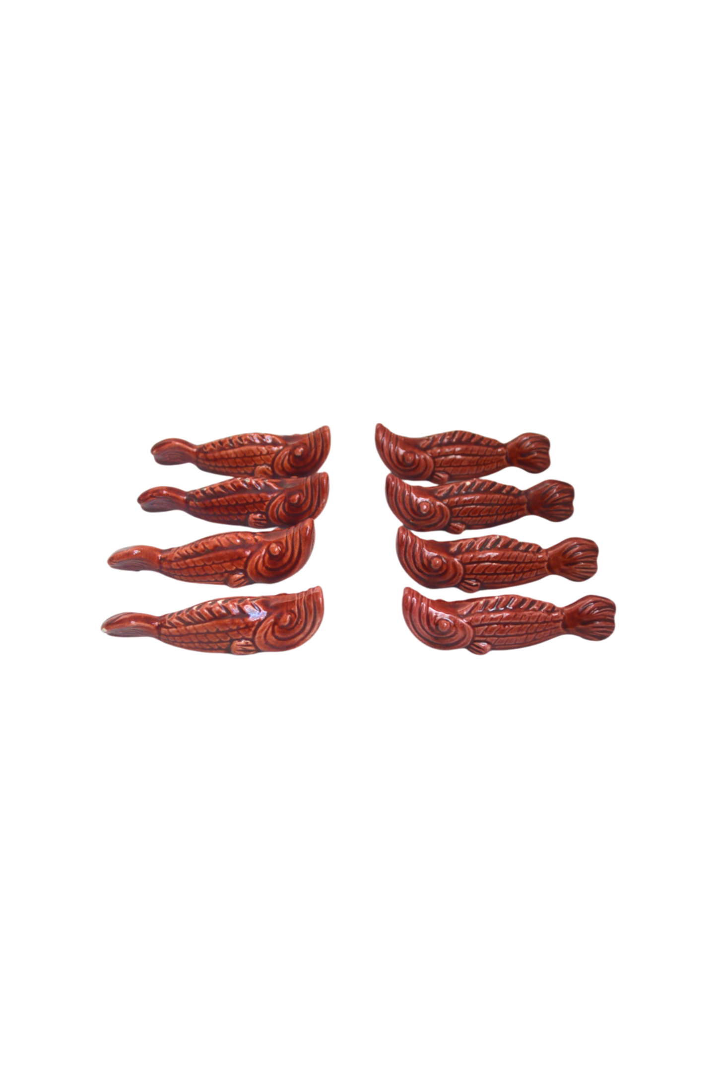 Repose-couteaux Poissons en barbotine
