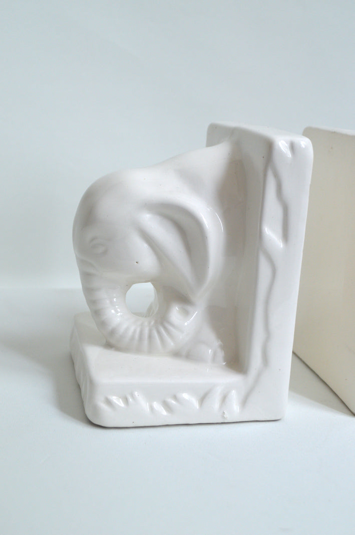 Serre-livres Éléphants en céramique