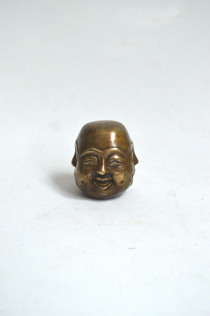 Bouddha chinois en bronze les 4 visages de la vie