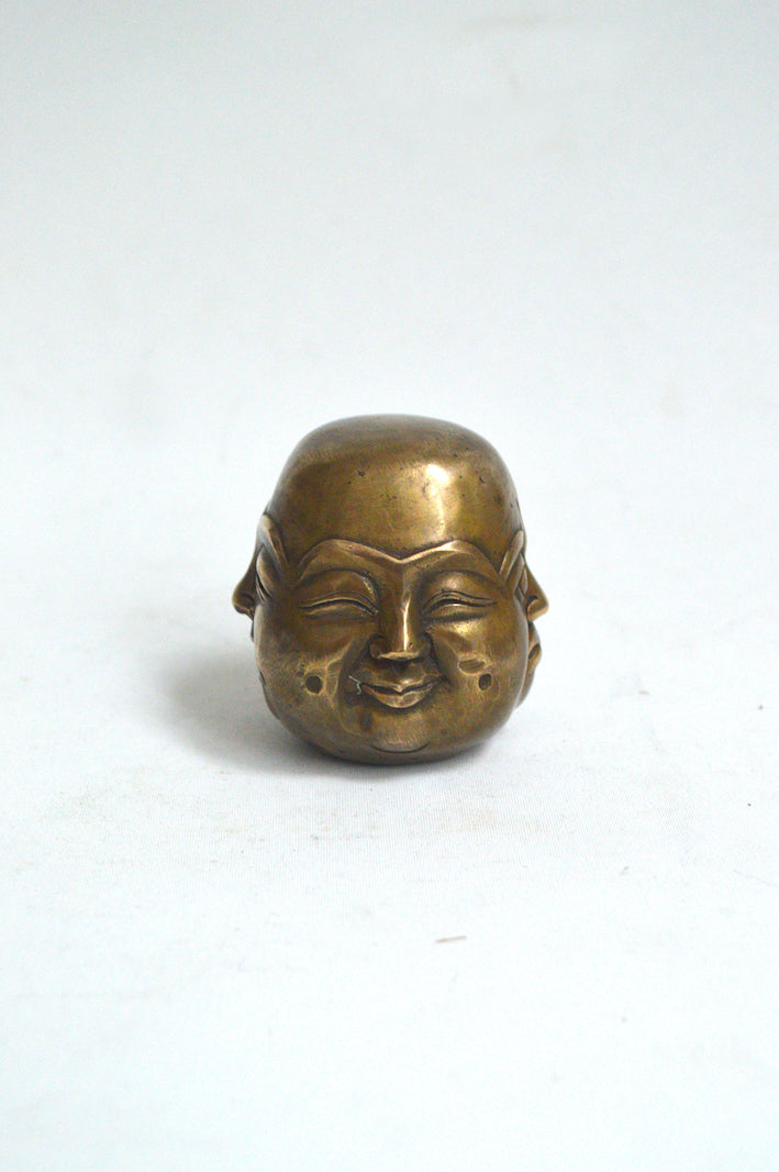 Bouddha chinois en bronze les 4 visages de la vie