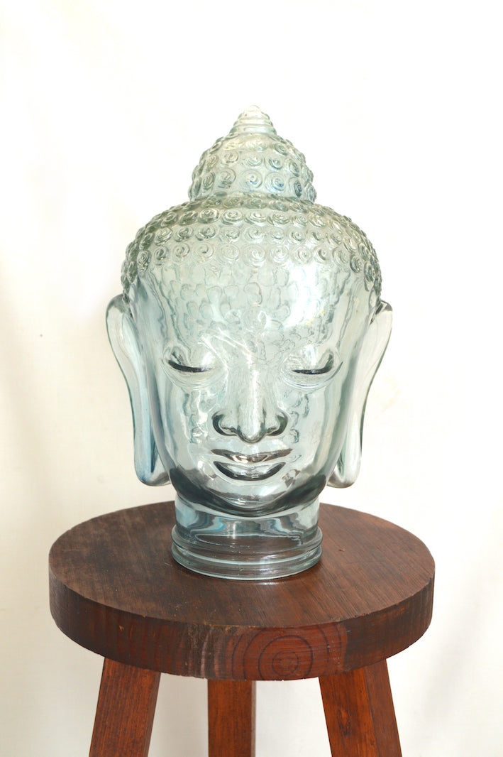 tete de bouddha en verre
