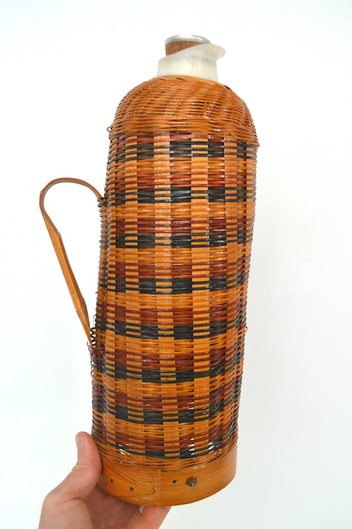 Thermos vintage en osier