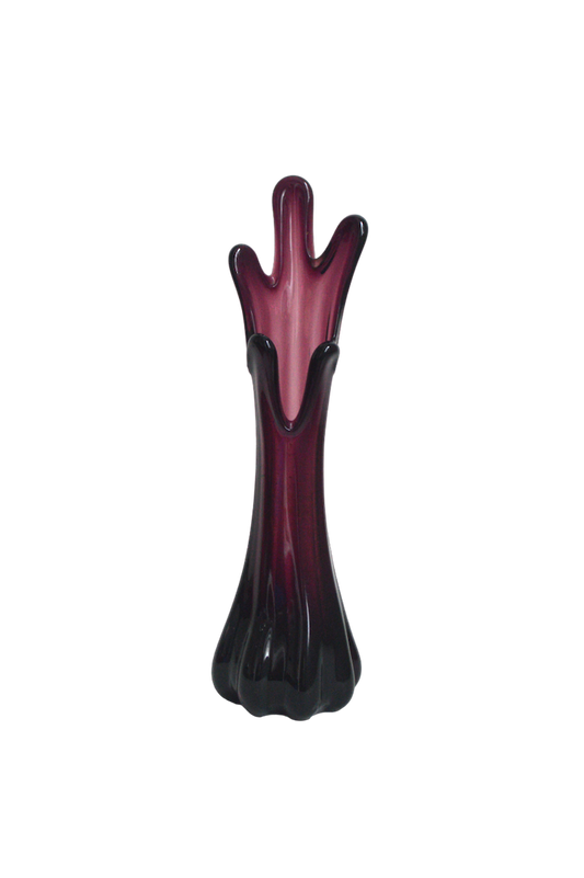 vase en verre violet