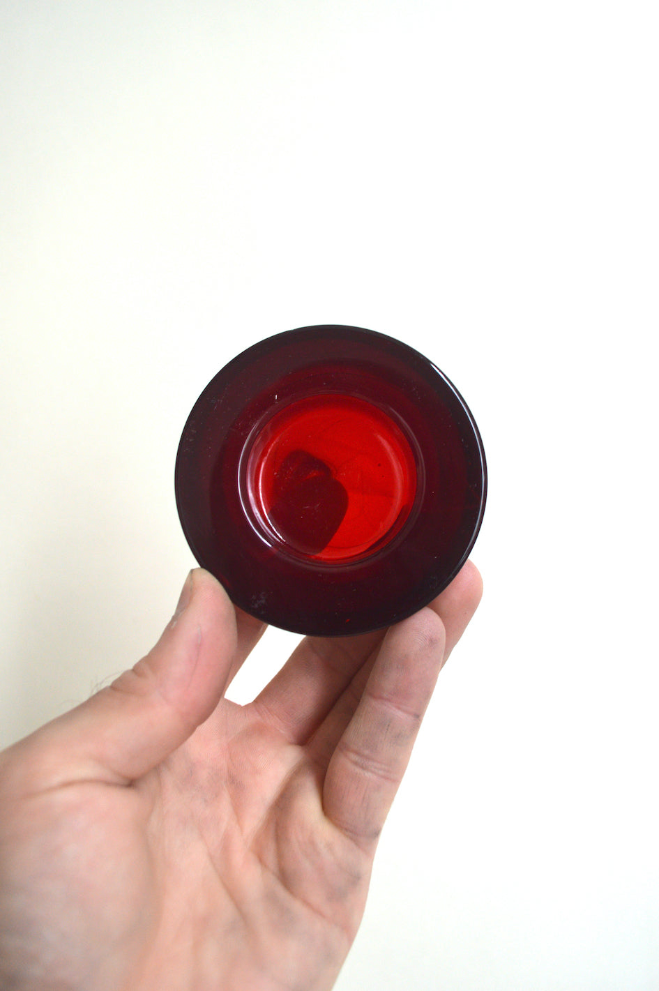 Trio de bougeoirs en verre