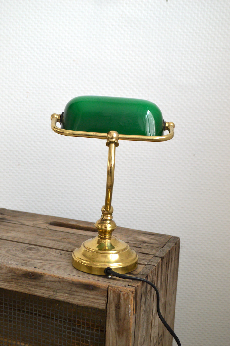 Lampe de banquier vintage