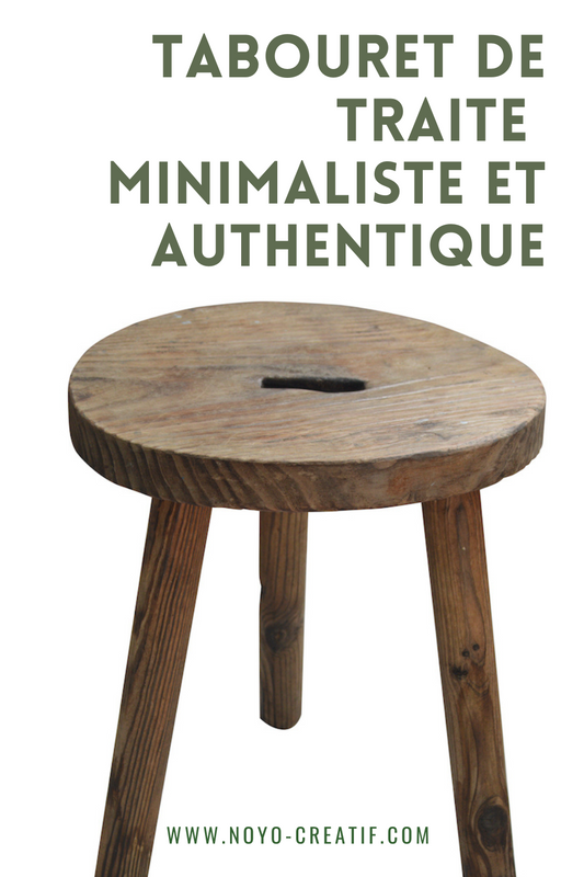 Tabouret de traite : Minimaliste et authentique