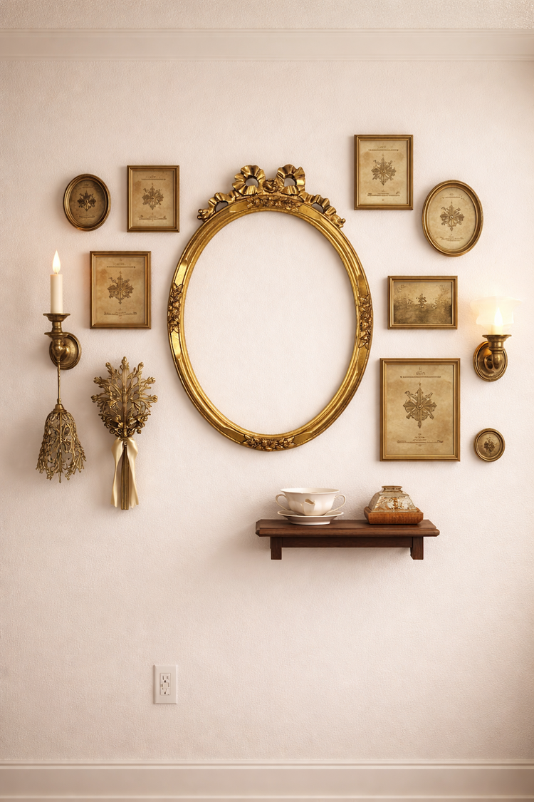 cadre-dore-vintage-ancien-mural