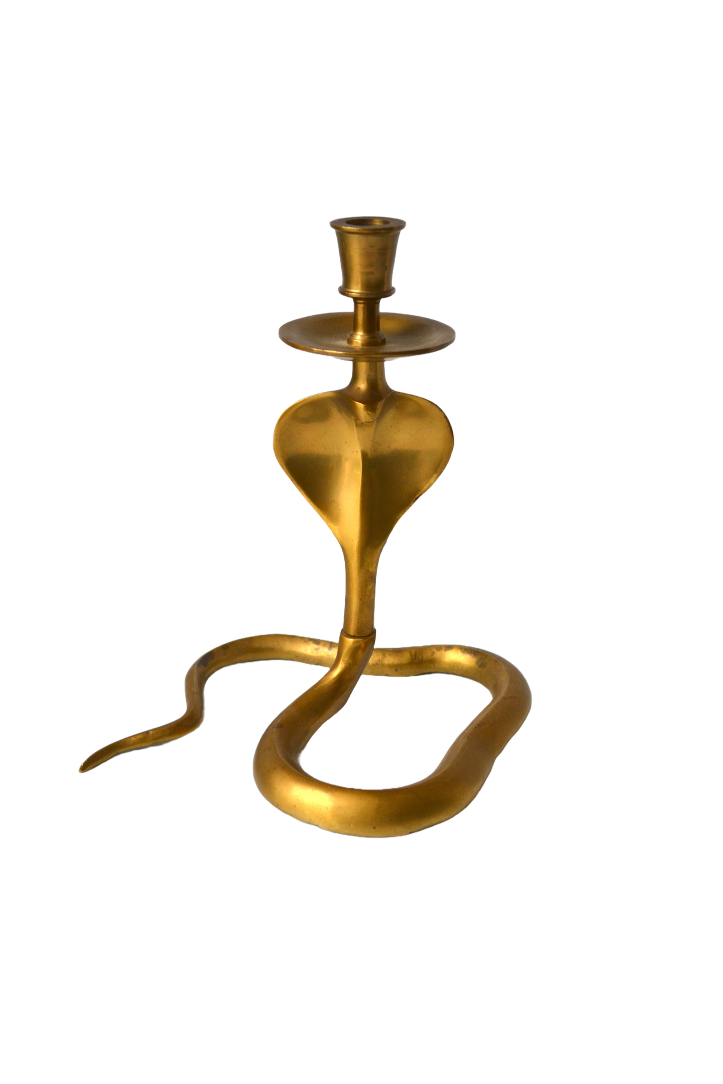 Bougeoir serpent en laiton