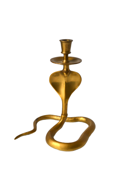 Bougeoir serpent en laiton