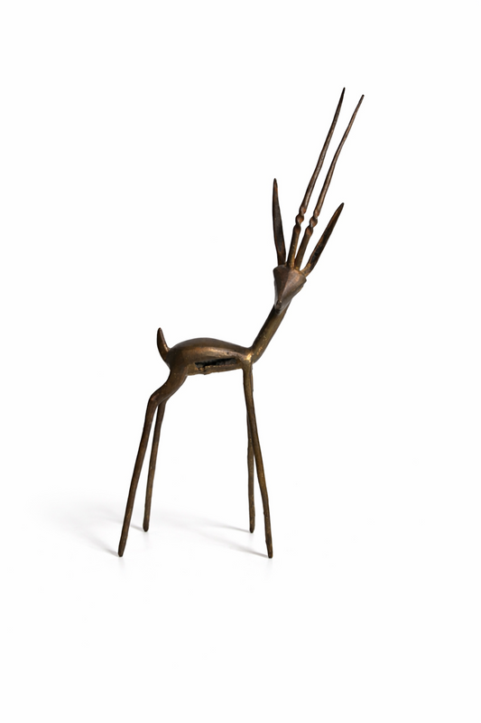 Gazelle en bronze