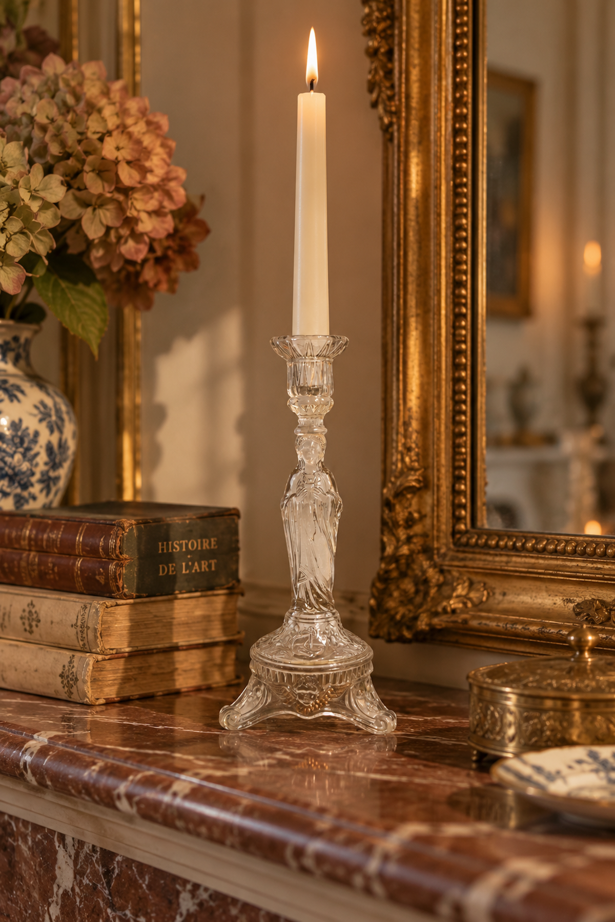 Bougeoir en verre