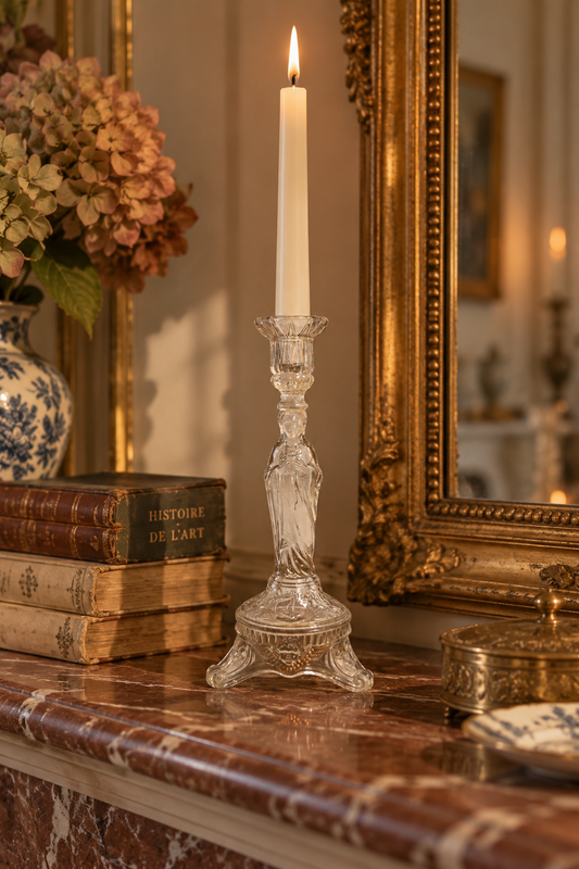 Bougeoir en verre