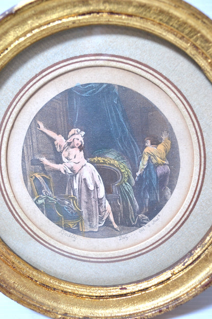Cadre circulaire doré