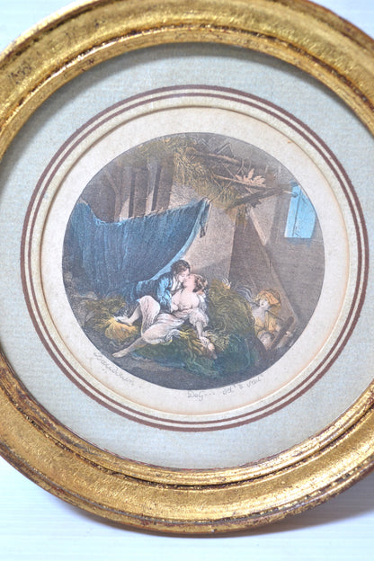 Cadre circulaire doré