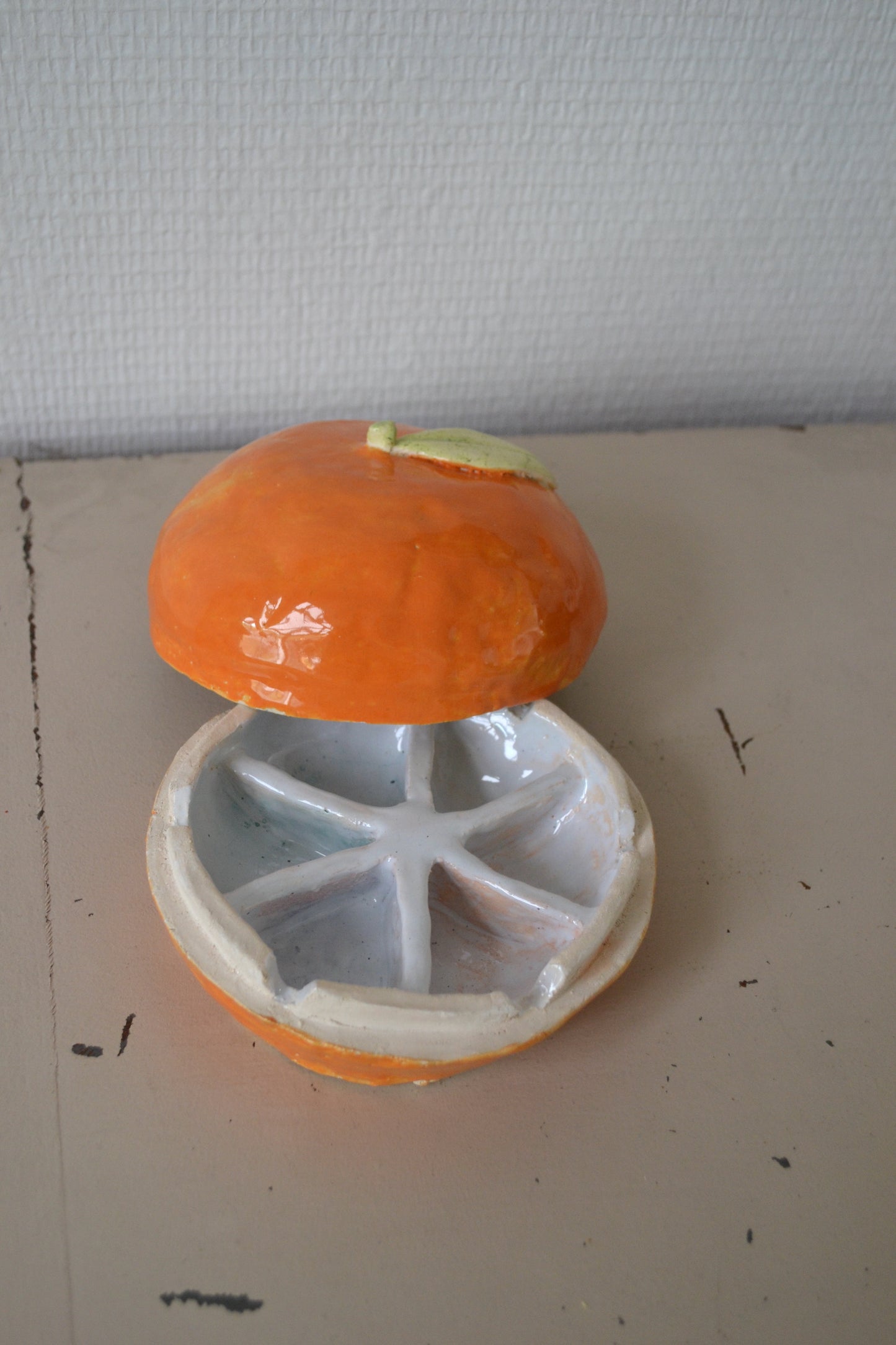 Cendrier Orange en céramique